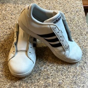Adidas Grand Court Shoes White / Black Retro Sneakers Size 4 kids
